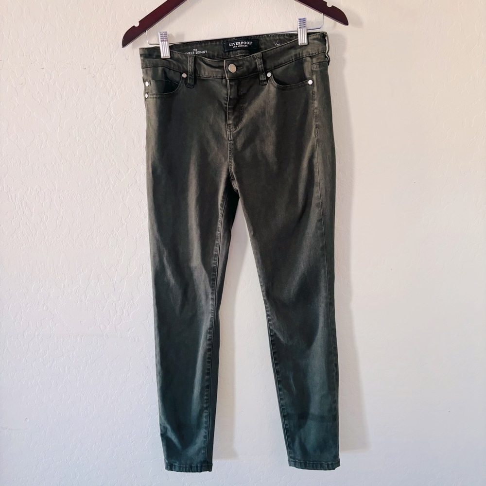 Liverpool‎ Olive Green the Ankle Skinny Jeans size 4 or 27